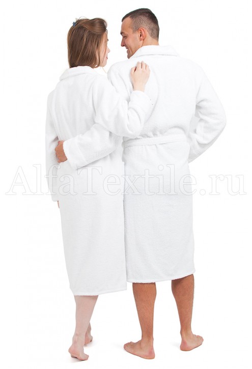 Халат махровый женский БЕЛЫЙ