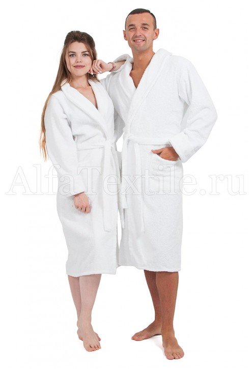 Халат махровый мужской Белый